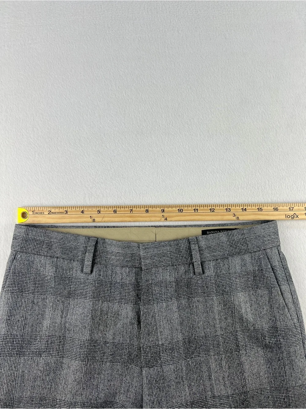 Banana Republic Gray Plaid Dress Pants
